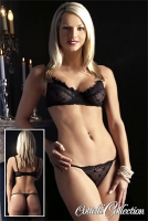 Intimo due pezzi in pizzo nero Delia