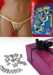 Natale leopardato con pacchetto regalo e lettere strass