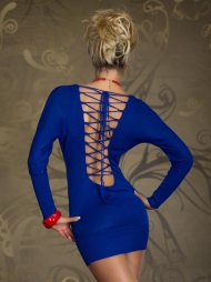 Vestito corto con incrocio sulla schiena Elenablu